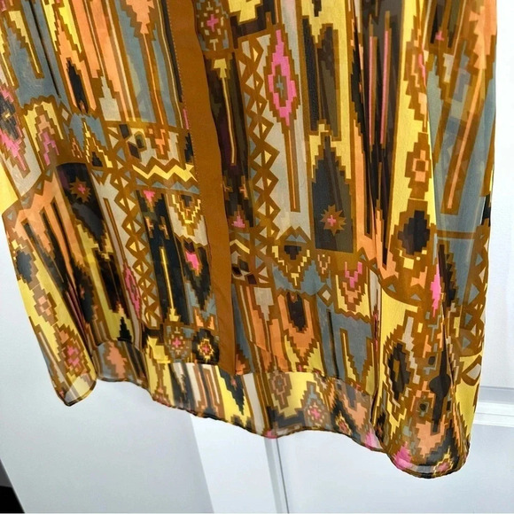 NEW W118 by Walter Baker Nick Top‎ in Native Print size XL NWT Aztec Boho Aztec - Picture 8 of 10